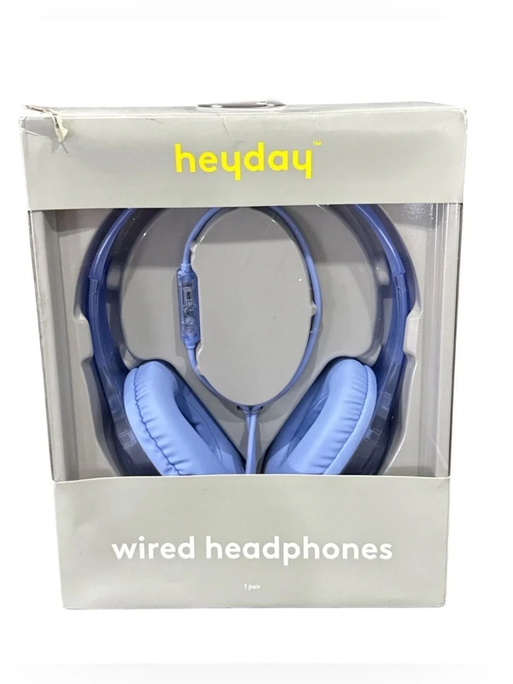 heyday Light Blue Wired Headphones with Matching Cable, Charger & Tech Charm